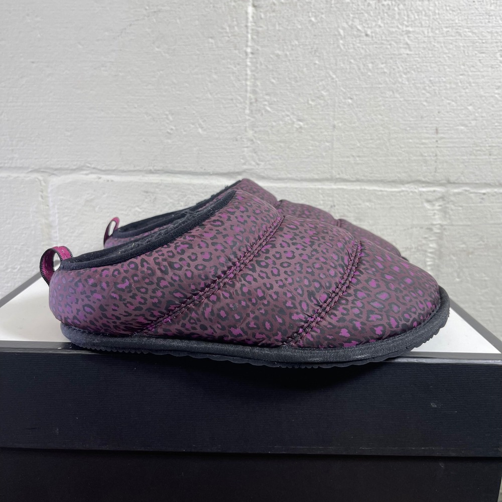 Sorel‎ GO Bodega Run Lined Cozy Slippers Mules Leopard Print Slip On Womens 6 US